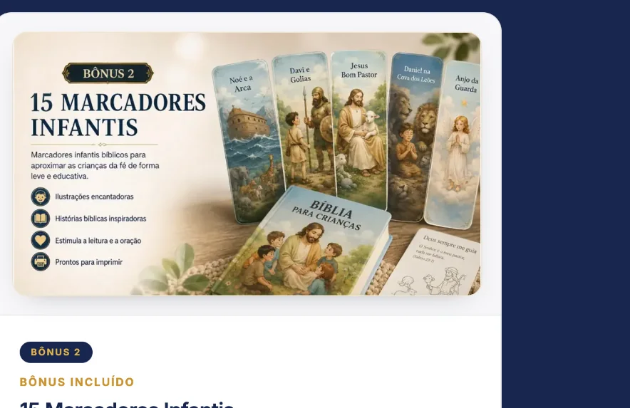 Prévia dos 15 marcadores infantis